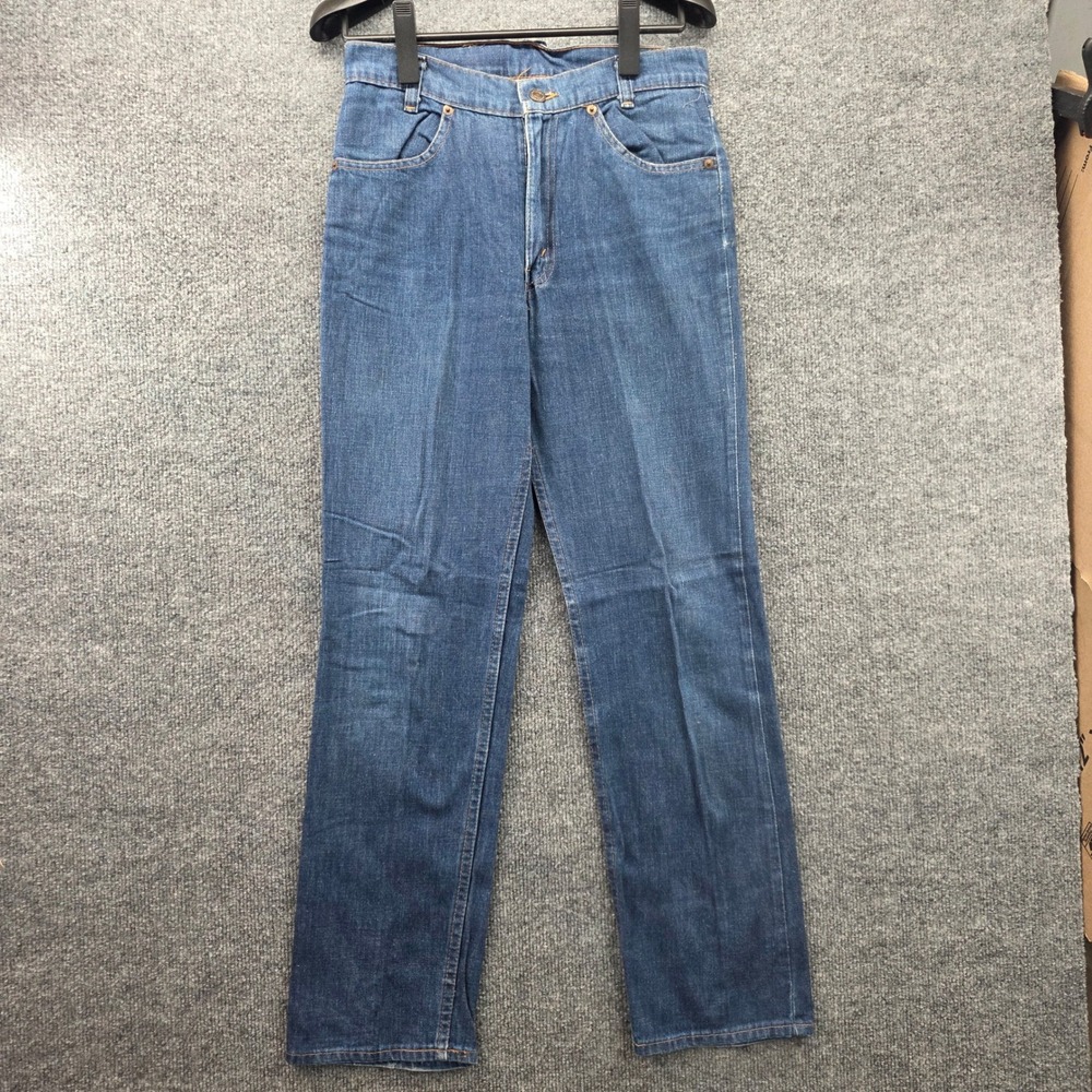 Vintage Levis 708-9019 Mens Orange Tab Straight Leg Blue Denim Jeans 28x30 USA